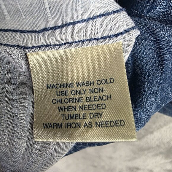 Mens Island Shores Blue Floral Hawaiian Shirt Button Up Short Sleeve Size XL - Picture 3 of 7